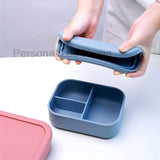 Silicone Lunch Box 3 Compartment Personalized Name Bento Box Leakproof Silicone Lunch Box Kids Divider Portable Picnic Food Box