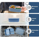 Silicone Lunch Box 3 Compartment Personalized Name Bento Box Leakproof Silicone Lunch Box Kids Divider Portable Picnic Food Box