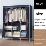 Simple Clothes Storage Wardrobe Moisture&Dust Prevention Home Clothes Hanging Rack Stable Load-bearing Modern Organizer Cabinet