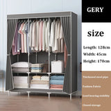 Simple Clothes Storage Wardrobe Moisture&Dust Prevention Home Clothes Hanging Rack Stable Load-bearing Modern Organizer Cabinet