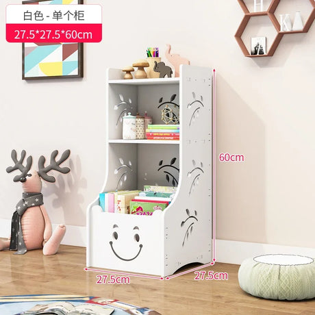 Simple Floorstanding Children’s Bookshelf Environmental Protection Student Bookcase Picture Book Storage Rack for Kindergarten