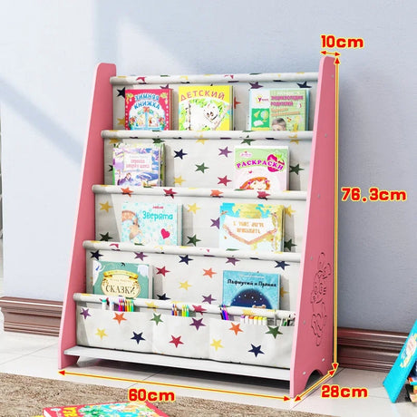 Simple Floorstanding Children’s Bookshelf Environmental Protection Student Bookcase Picture Book Storage Rack for Kindergarten