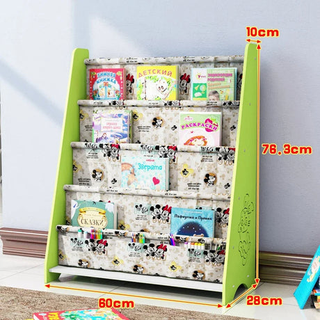 Simple Floorstanding Children’s Bookshelf Environmental Protection Student Bookcase Picture Book Storage Rack for Kindergarten