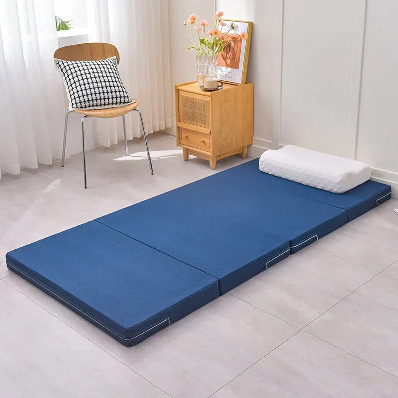 Simple Folding Mattress Memory Foam Mat Tatami Yoga Pad Foldable Sponge Mattresses for Office Lunch Break Single Bed Furniture