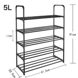 Simple Multilayer Shoe Rack Assembly Shoe Cabinets Reinforced Steel Tube Frame Shoe Shelves Space-saving Large-capacity Cabinet