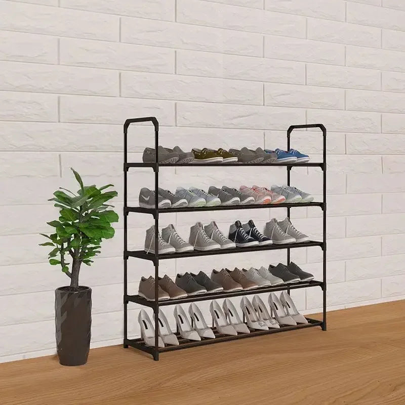 Simple Multilayer Shoe Rack Assembly Shoe Cabinets Reinforced Steel Tube Frame Shoe Shelves Space-saving Large-capacity Cabinet