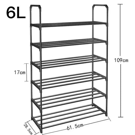 Simple Multilayer Shoe Rack Assembly Shoe Cabinets Reinforced Steel Tube Frame Shoe Shelves Space-saving Large-capacity Cabinet