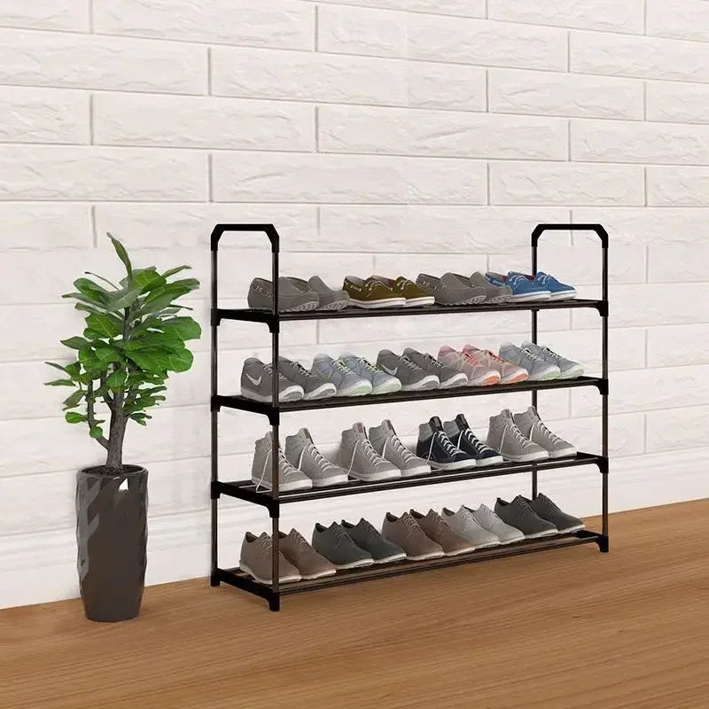 Simple Multilayer Shoe Rack Assembly Shoe Cabinets Reinforced Steel Tube Frame Shoe Shelves Space-saving Large-capacity Cabinet