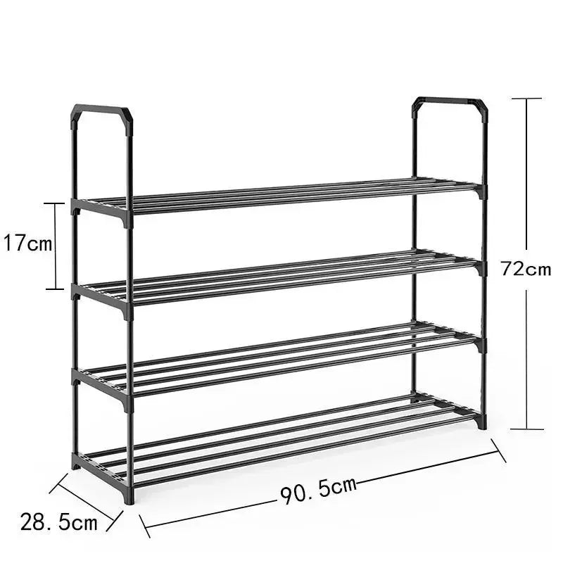 Simple Multilayer Shoe Rack Assembly Shoe Cabinets Reinforced Steel Tube Frame Shoe Shelves Space-saving Large-capacity Cabinet