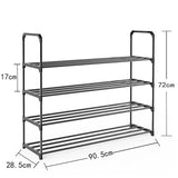 Simple Multilayer Shoe Rack Assembly Shoe Cabinets Reinforced Steel Tube Frame Shoe Shelves Space-saving Large-capacity Cabinet