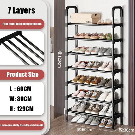 Simple Shoe Rack DIY Easy Assemble Dustproof Boots Organizer Stand Holder Space-Saving Shoes Storage Shelf Entryway Shoe Cabinet