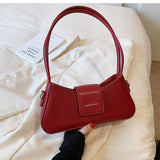 Simple Shoulder Underarm Bags for Women Texture Pu Leather Crossbody Bag 2023 Spring Summer Fashion All-match Handbag