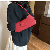 Simple Shoulder Underarm Bags for Women Texture Pu Leather Crossbody Bag 2023 Spring Summer Fashion All-match Handbag