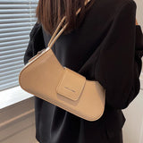 Simple Shoulder Underarm Bags for Women Texture Pu Leather Crossbody Bag 2023 Spring Summer Fashion All-match Handbag