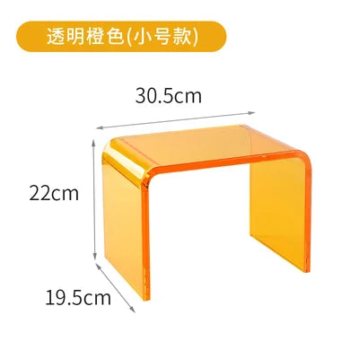 Simple and Light Luxury Acrylic Sofa Side Small Apartment Living Room Design Sense Tea Table Household Bedroom Bedside Table