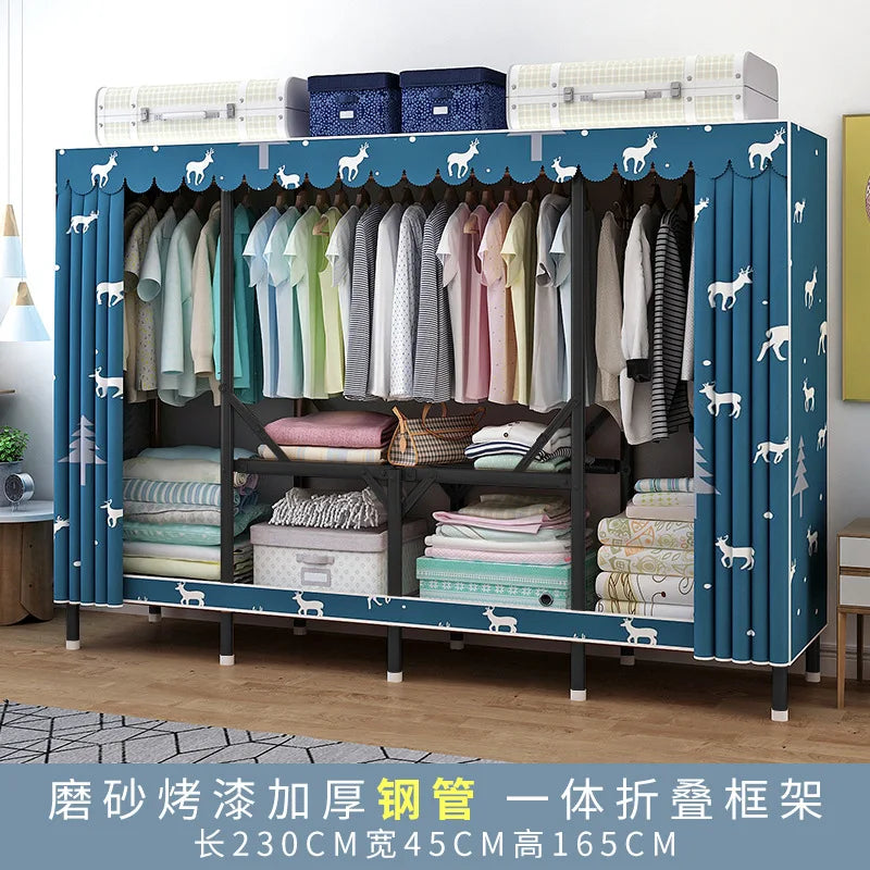 Simple open closets with no need to install folding wardrobe for clothes Storage locker bedroom cabinets Home furniture armoire