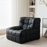 Single Sofa Waffle Couch Couch Light Luxury Simple Small Balcony Corduroy Suede Lazy Couch Lounge Chair