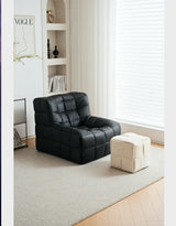 Single Sofa Waffle Couch Couch Light Luxury Simple Small Balcony Corduroy Suede Lazy Couch Lounge Chair