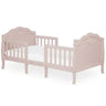 Slumber Baby Rose 3 In 1 Toddler Bed Platinum 53.3” L X 25” W X 25.4” H  Kids Bed Frame Children Bed Furniture