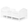 Slumber Baby Rose 3 In 1 Toddler Bed Platinum 53.3” L X 25” W X 25.4” H  Kids Bed Frame Children Bed Furniture