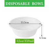 Smachin 50pcs 12/18 Oz Disposable Bowl Party Tableware Lunch Box Compostable Food Containers Dinnerware for Restaurant Kitchen