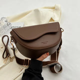 Small Leather Saddle Armpit Bags for Women Summer Chain Shoulder Crossbody Bag Ladies Vintage Underarm Handbags bolsa