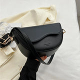 Small Leather Saddle Armpit Bags for Women Summer Chain Shoulder Crossbody Bag Ladies Vintage Underarm Handbags bolsa