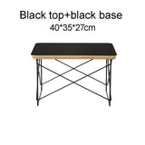 Small Sidetable LTR Low Table Plywood Rectangle Top Stainless Steel Frame Small Home Decoration Wire Base Table