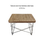 Small Sidetable LTR Low Table Plywood Rectangle Top Stainless Steel Frame Small Home Decoration Wire Base Table