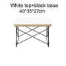 Small Sidetable LTR Low Table Plywood Rectangle Top Stainless Steel Frame Small Home Decoration Wire Base Table