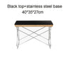 Small Sidetable LTR Low Table Plywood Rectangle Top Stainless Steel Frame Small Home Decoration Wire Base Table