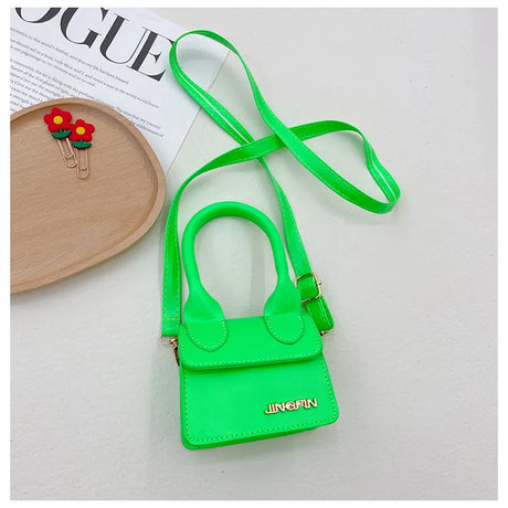 Small Square Shoulder Bag Baby Girl Fashion Retro Super Mini Handbag Kids Messenger Cross Body Bag PU Leather Child Wallet