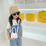 Small Square Shoulder Bag Baby Girl Fashion Retro Super Mini Handbag Kids Messenger Cross Body Bag PU Leather Child Wallet