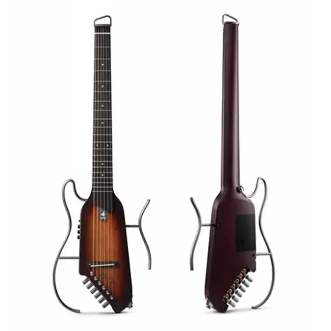 Smart Mute Guitar Travel Portable Detachable Ballad Headless Wooden Guitar with Speaker Guitar Parts and Accessories