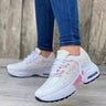 Sneakers 2024 New Fashion Wedge Platform Plus Size Casual Sports Shoes Women Lace-up Mesh Breathable Women's Vulcanized Shoes