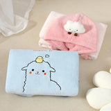 Soft Coral Fleece Baby Bath Towel Cartoon Hooded Bathrobe Kids Beach Swim Bath Poncho Bathrobe Blanket Towel Baby Shower Item