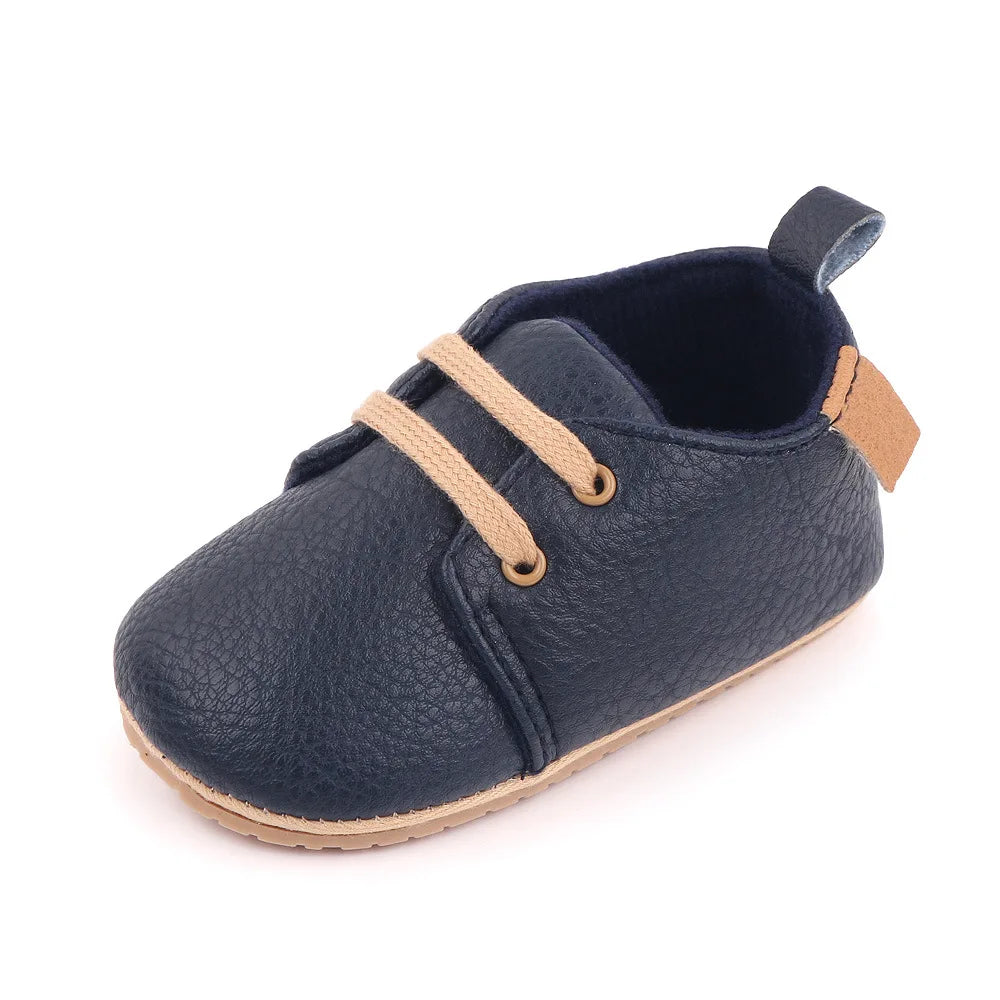 Soft Leather Baby Shoes Moccasins Infant Girls Boys Outdoor Rubber Sole Newborn First Walkers Toddler Anti-slip Crib Shoes