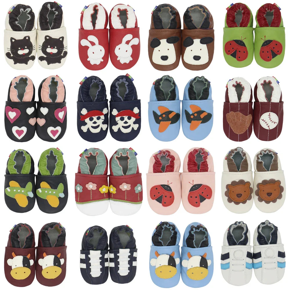 Soft Leather Shoes Baby Boy Girl Infant Shoe Slippers 0-6 months to 7-8 years Style First Walkers Leather Skid-Proof Kids Shoes