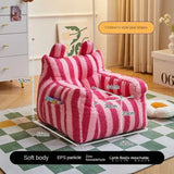 Soft Plush Fabric Children Sofa Reading Corner Baby Lazy Sofa Stool Girls Boy Baby Cute Small Sofa Chair Cartoon Seat Lazy Boy