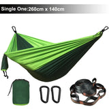 Solid Color Parachute Hammock with Hammock straps and Black carabiner Camping Survival travel Double Person outdoor furniture
