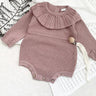 Solid Knitting Cotton Long Sleeve One piece Outfit Toddler Baby Boys Girl Romper Spring Autumn Newborn Baby Girls Jumpsuit