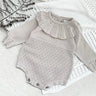 Solid Knitting Cotton Long Sleeve One piece Outfit Toddler Baby Boys Girl Romper Spring Autumn Newborn Baby Girls Jumpsuit