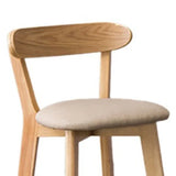 Solid Wood Bar Chair Back Simple North European Home Milk Tea Shop Coffee Shop Retro Bar Chair Front Desk Stool