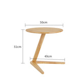 Solid Wood Side Dining Table Coffee Tea Round Furniture Living Room Camping Cafe Wood Table