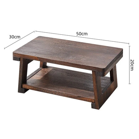 Solid Wood Tatami Small Table Tea Table Japanese Household Tea Table Folding Table Balcony Table Bay Window Small Coffee Table