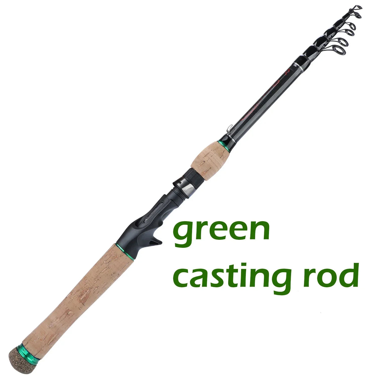 Sougayilang 1.8M 2.1M 2.4M 2.7M Portable Telescopic Fishing Rod Carbon Fiber Cork Wood Handle Spinning/Casting Fish Rod Tackle