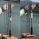 Sougayilang 1.8m 2.1m Casting Rod 4 Sections Carbon Fishing Rod Spinning Rods Eva Handle for Freshwater Saltwater Bass Fishing