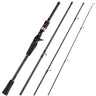 Sougayilang 1.8m 2.1m Casting Rod 4 Sections Carbon Fishing Rod Spinning Rods Eva Handle for Freshwater Saltwater Bass Fishing