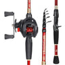 Sougayilang Fishing Rod Combo 1.8-2.4M Lure Fishing Rod and 7.2:1 High Speed Gear Ratio Baitcasting Reel Fishing Tackle Pesca