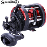 Sougayilang Saltwater Fishing Reels 3+1bb Casting Sea Fishing Reel Gear Ratio 3.8:1 Trolling Reel Round Baitcasting Reel